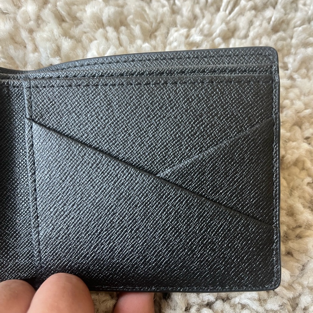 Louis Vuitton Black Textured Card Holder